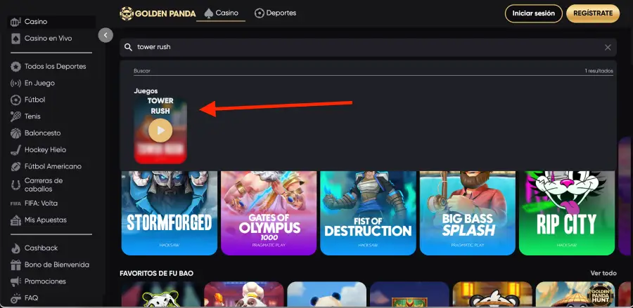 Construye torres en GoldenPanda casino Tower Rush y gana